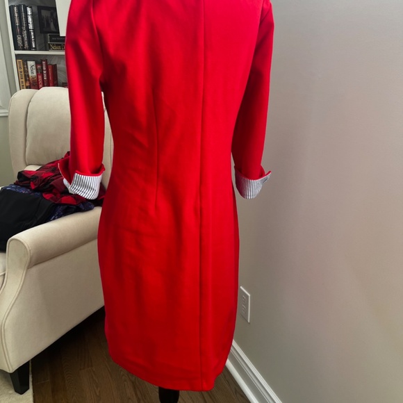 Tailored casual red dress - Picture 4 of 5